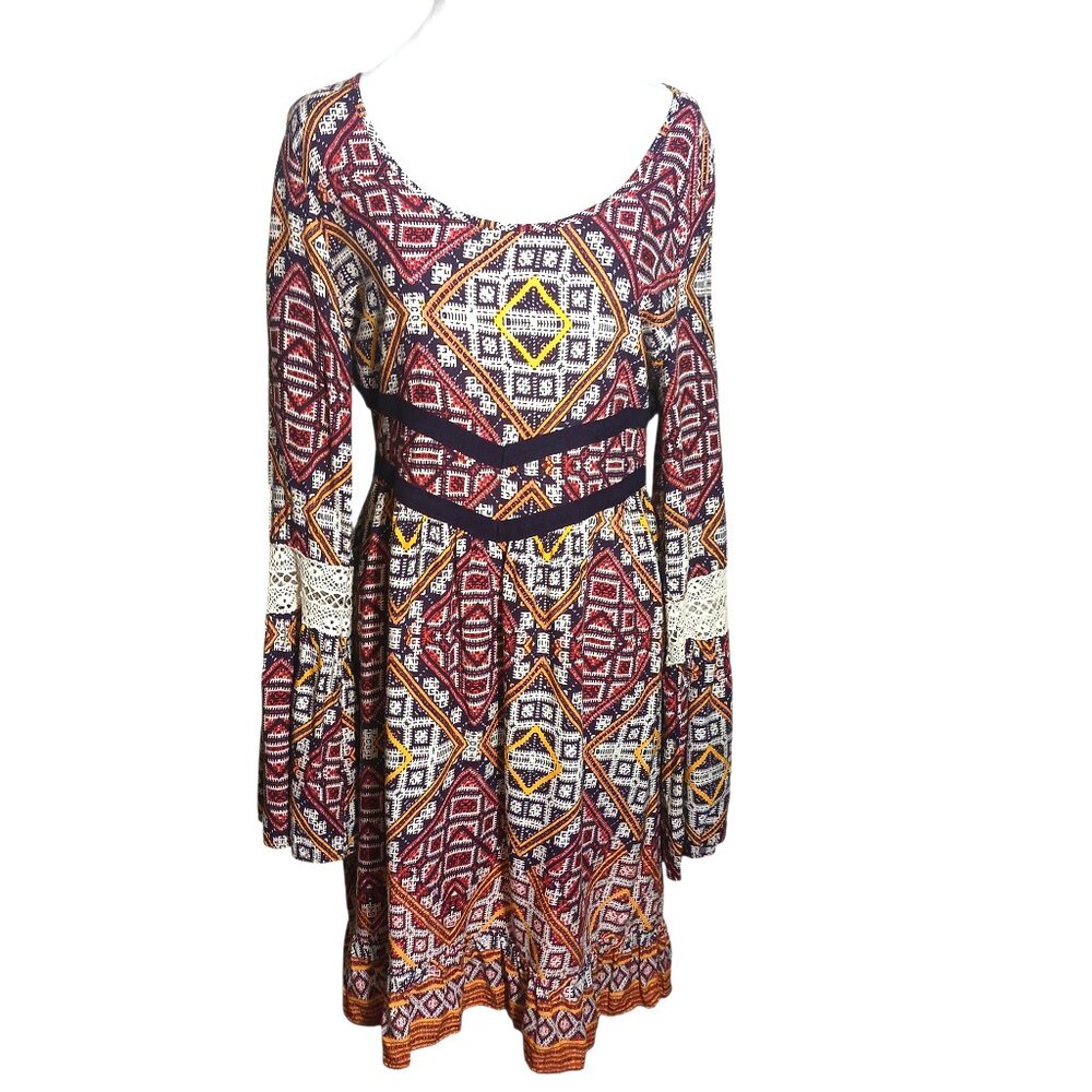 Chelsea & Violet Boho Bell Sleeve Dress - Size Med. Bohemian, Peasant, Festival